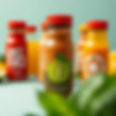 Eco-Friendly Collection of Juice Bottles A collection of small reusable juice bottles made from eco-friendly materials