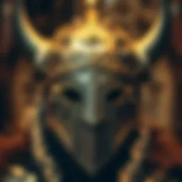 Intricately designed Viking helmet showcasing craftsmanship