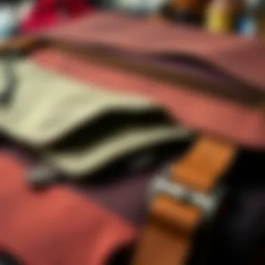 Sustainable Materials in Bag Craftsmanship Close-up of sustainable materials used in bag production