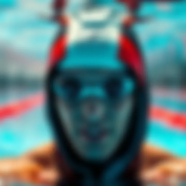 A swimmer in action wearing waterproof nipple covers