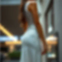 Elegant formal midi dress with intricate lace details