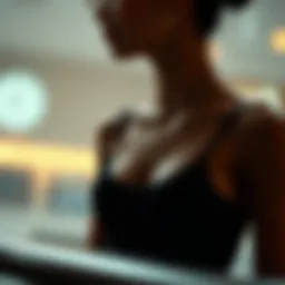 Elegant design showcasing the silhouette of a thin strap tank top