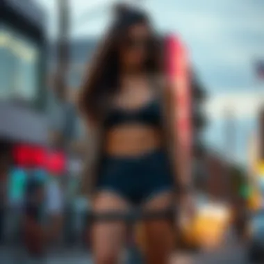 Influencer Style: The Bike Shorts Trend Fashion influencer showcasing bike shorts trend