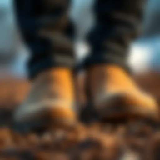 Close-up view of felt insoles showcasing texture and quality