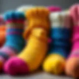 Vibrant Fluffy Wool Socks Collection Luxurious fluffy wool socks in various colors and textures