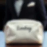 Stylish toiletry bag with personalized embroidery