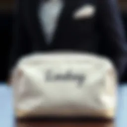 Stylish toiletry bag with personalized embroidery