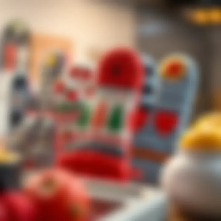 Diverse collection of oven mitts highlighting various designs