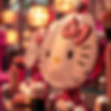 Elegant Features of Hello Kitty Makeup Mirrors A close-up of the elegant details on a Hello Kitty makeup mirror showcasing its stylish finish and unique features.