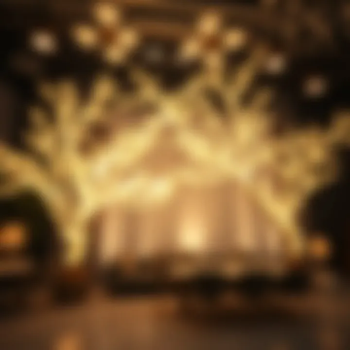 Magical Ambiance with Illuminated Branches Illuminated branches creating a magical ambiance