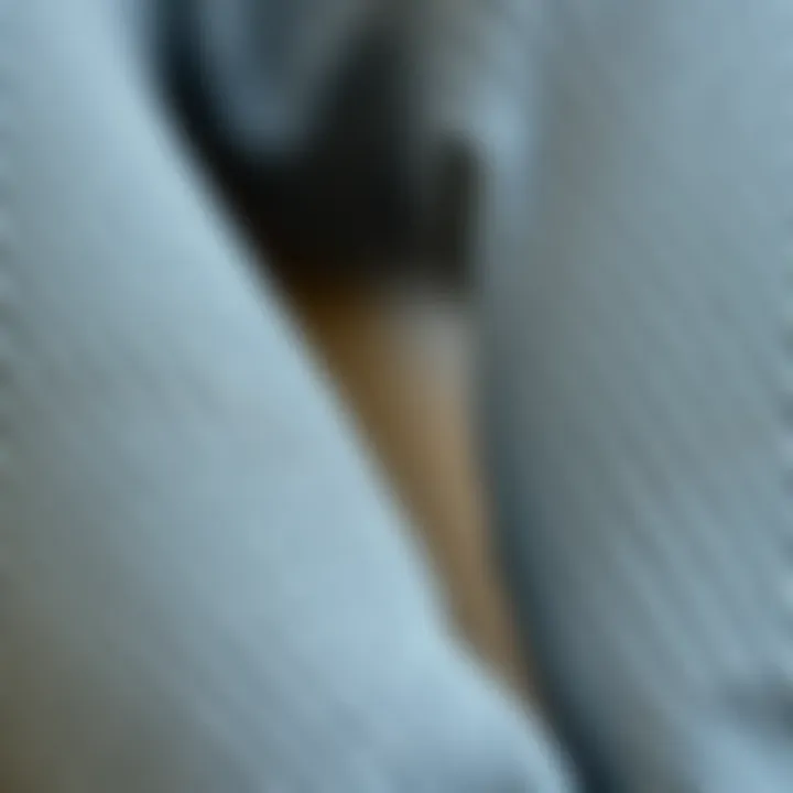 Sustainable Materials in Fashion Close-up of eco-friendly materials used in knitted leggings