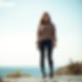 Elegance in Knitted Leggings A stylish knitted leggings set displayed on a serene background