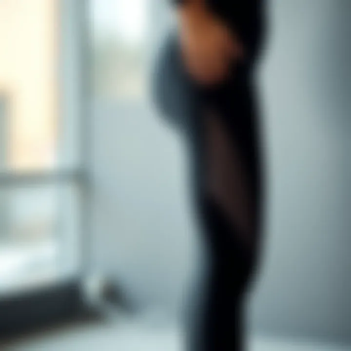 Ergonomics of Gusseted Leggings Leggings with gusset showcasing ergonomic structure