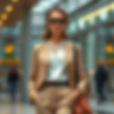 Sophisticated Luxury Workwear Ensemble A sophisticated outfit combining elegance and practicality for a professional setting