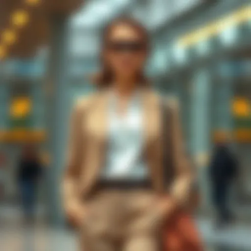 Sophisticated Luxury Workwear Ensemble A sophisticated outfit combining elegance and practicality for a professional setting