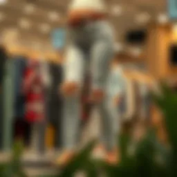 Stylish maternity ripped skinny jeans on a fashionable display