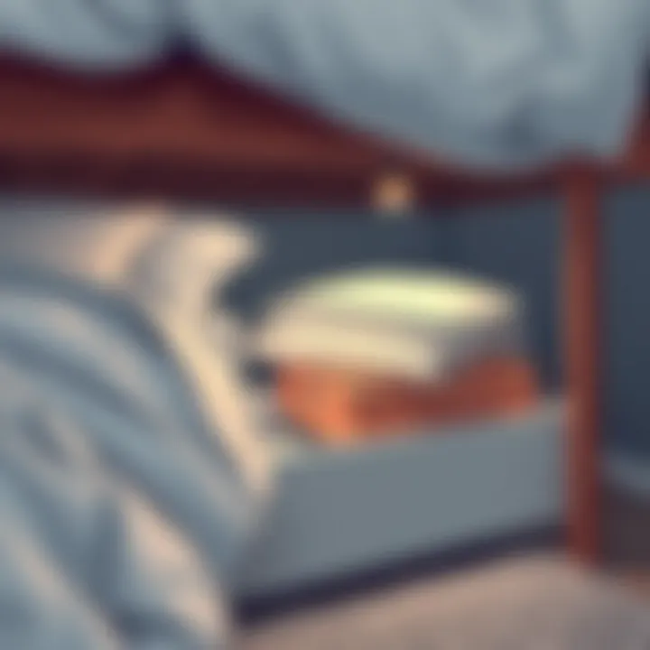 Effective Under-Bed Storage Solution Illustration showing the space-saving benefits of compressed bags under a bed