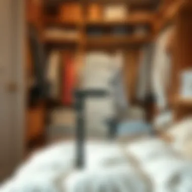 Organized closet with vacuum storage bags enhancing space