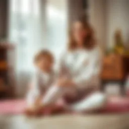 Cozy matching pajamas for mother and child