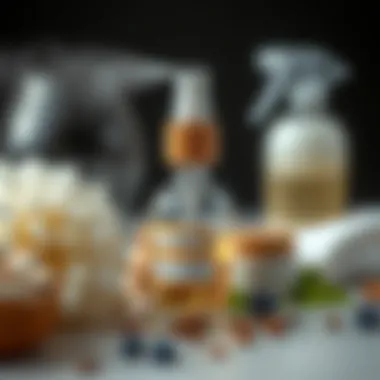 Natural Hair Care Ingredients Natural ingredients in a mist sprayer for hair care