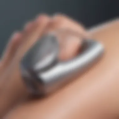 Close-up of hair removal device showcasing soft edges