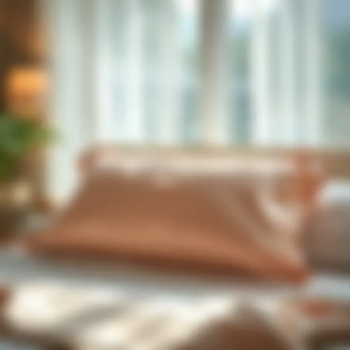 Enhancing Sleep Quality with Silk Silk pillowcase enhancing sleep quality with a serene bedroom setting