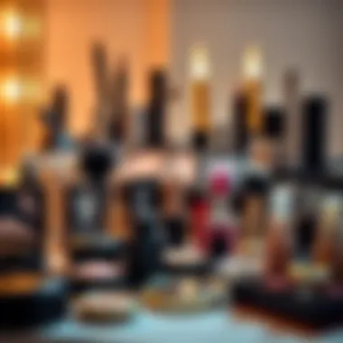 Aesthetic Makeup and Jewelry Arrangement Aesthetic arrangement of makeup and jewelry showcasing harmony and organization