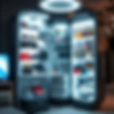 Tech-Enhanced Storage Unit Modern tech-enhanced storage unit for cosmetics and accessories