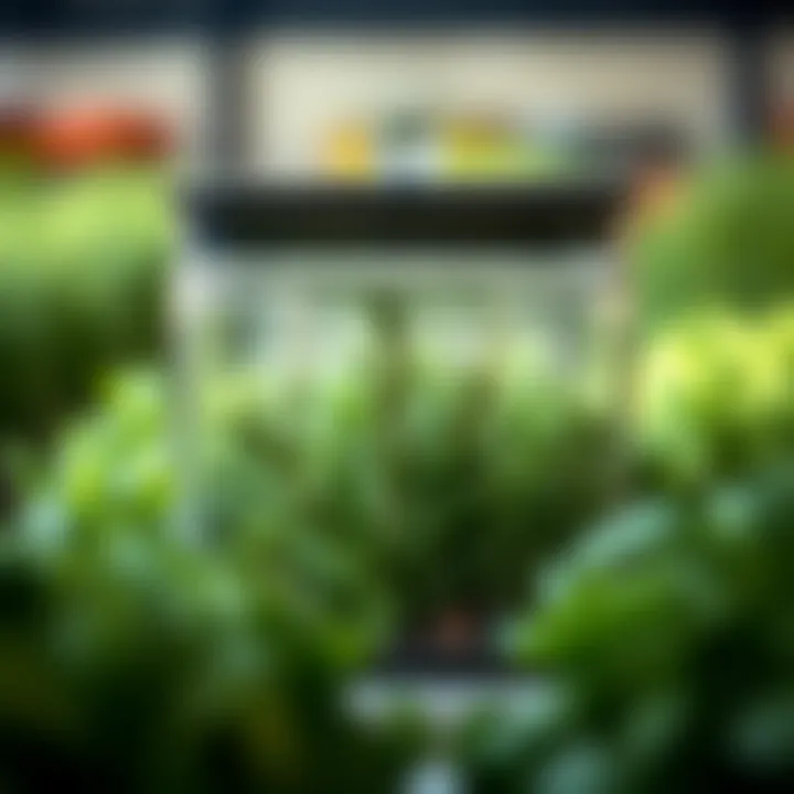 Transparent herb keeper demonstrating optimal humidity for rosemary