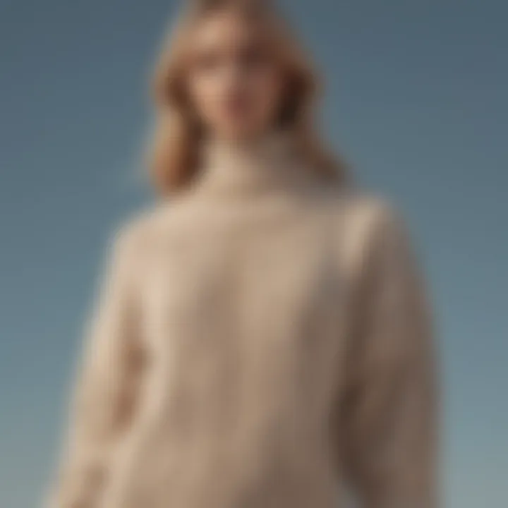 A sustainable approach to fashion featuring eco-friendly oversized turtleneck sweater dresses