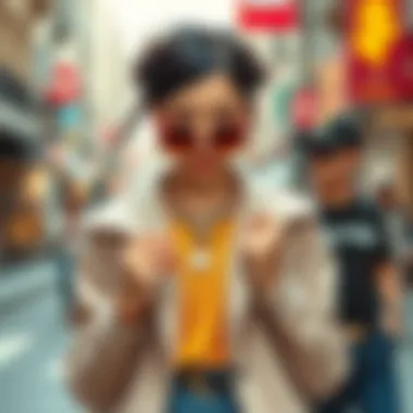 Fashionable Integration of Pocket Hug Coins Trendy styling of pocket hug coins with fashionable accessories