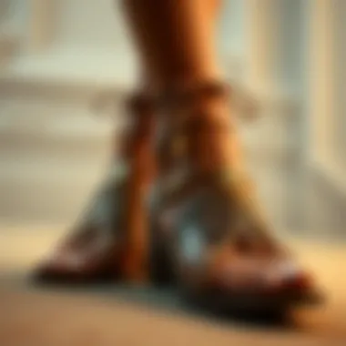 Craftsmanship in Sexy Sandals Artisan-crafted sandals showcasing intricate detailing
