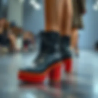 Edgy Boots on the Runway Fashion runway featuring edgy boot designs