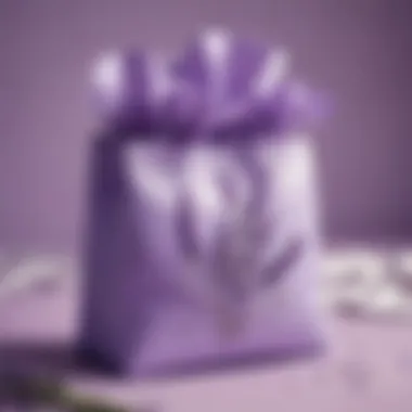 Lavender Bags Complementing Fashion Styles Lavender gift bags enhancing a stylish outfit