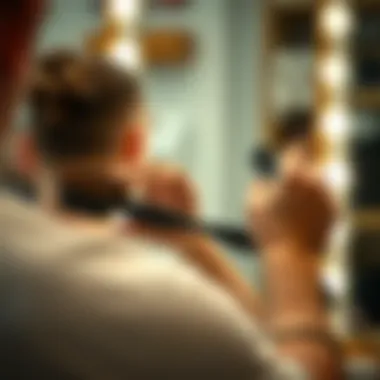 Practical Application of a Soft Bristle Back Brush Person using a soft bristle back brush during a grooming session