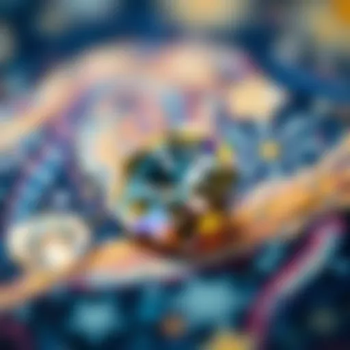 A close-up view of Starry Night diamond art showcasing brilliant colors and intricate details