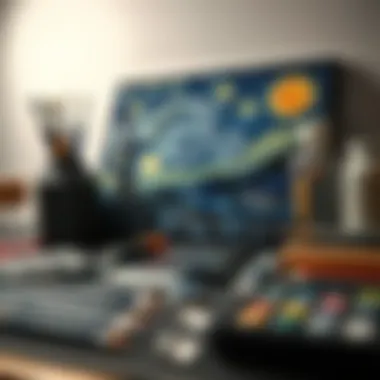 Various diamond art supplies arranged neatly, highlighting the essential tools for diamond painting