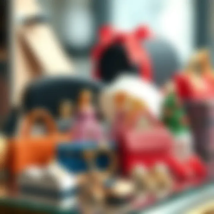 Stylish Miniature Accessories Various stylish miniature accessories displayed elegantly