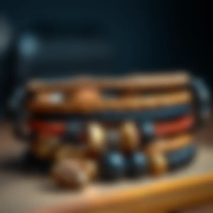 Variety of materials used in crafting tactical bracelets