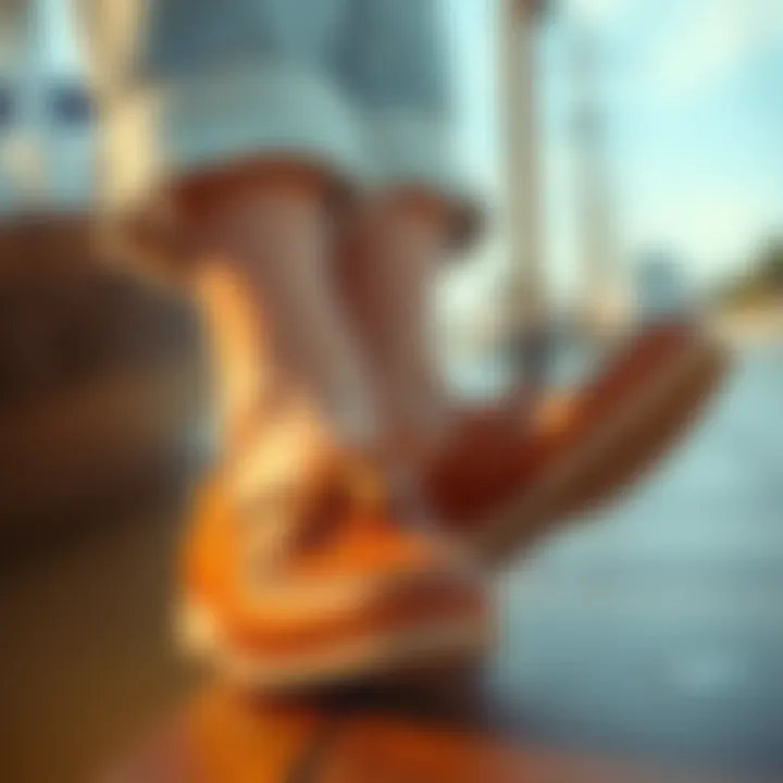 Summer Style Pairing Tassel boat shoes paired with casual summer attire