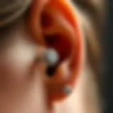 Sophisticated Tragus Stud Earrings Elegant stud earrings designed for tragus piercings, showcasing a blend of style and sophistication.