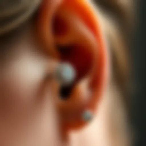 Sophisticated Tragus Stud Earrings Elegant stud earrings designed for tragus piercings, showcasing a blend of style and sophistication.