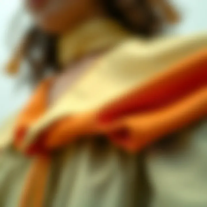 Fashion Meets Sustainability Close-up of sustainable fabric used in graduation attire