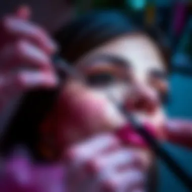 Aesthetic setup demonstrating the application of mink lashes with tools