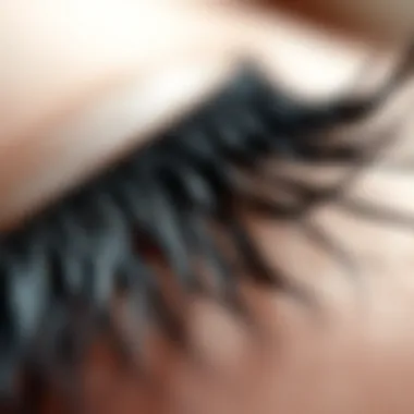 Close-up showcasing the intricate texture of mink lash fibers