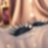 Elegant display of extra long mink lashes on a luxurious backdrop