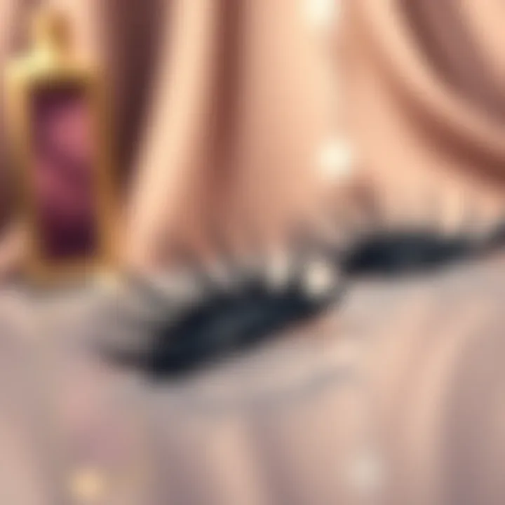 Elegant display of extra long mink lashes on a luxurious backdrop