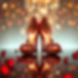 Elegant display of red diamond heels showcasing their luxurious design