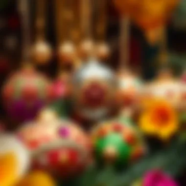 Vibrant Summer Ornament Collection Elegant collection of summer ornaments showcasing vibrant colors and intricate designs.