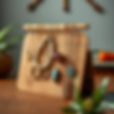 Creative use of natural materials for a necklace holder